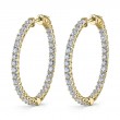 Thick Diamond Hoop Earrings - 35mm
