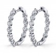 Single Prong Diamond Hoop Earrings
