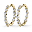 Single Prong Diamond Hoop Earrings
