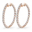 Single Prong Diamond Hoop Earrings