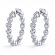 Single Prong Diamond Hoop Earrings