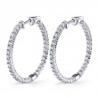 Classic Pave Diamond Hoop Earrings - 44MM - 3 CT