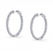 Classic Diamond Hoop Earrings - 32MM - 3 CT