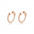 Shared Prong Diamond Hoop Earring - 18MM