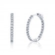 24MM Diamond Hoop Earrings