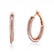 Crossover Diamond Hoop Earrings