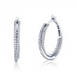 Crossover Diamond Hoop Earrings