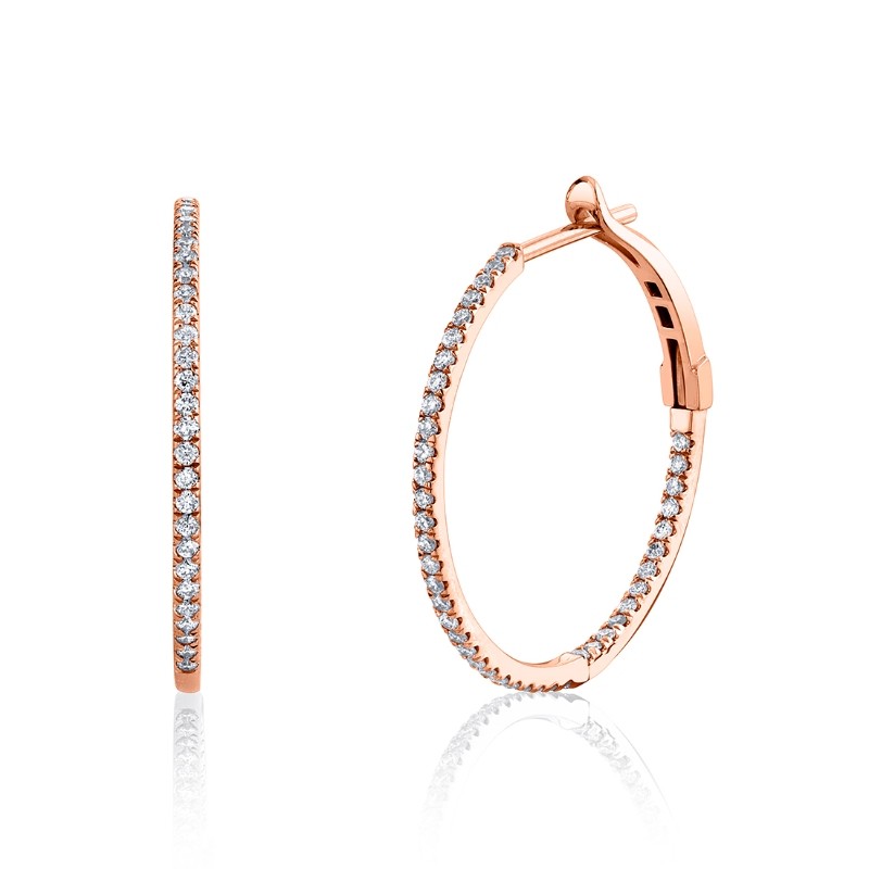 Diamond Hoop Earrings