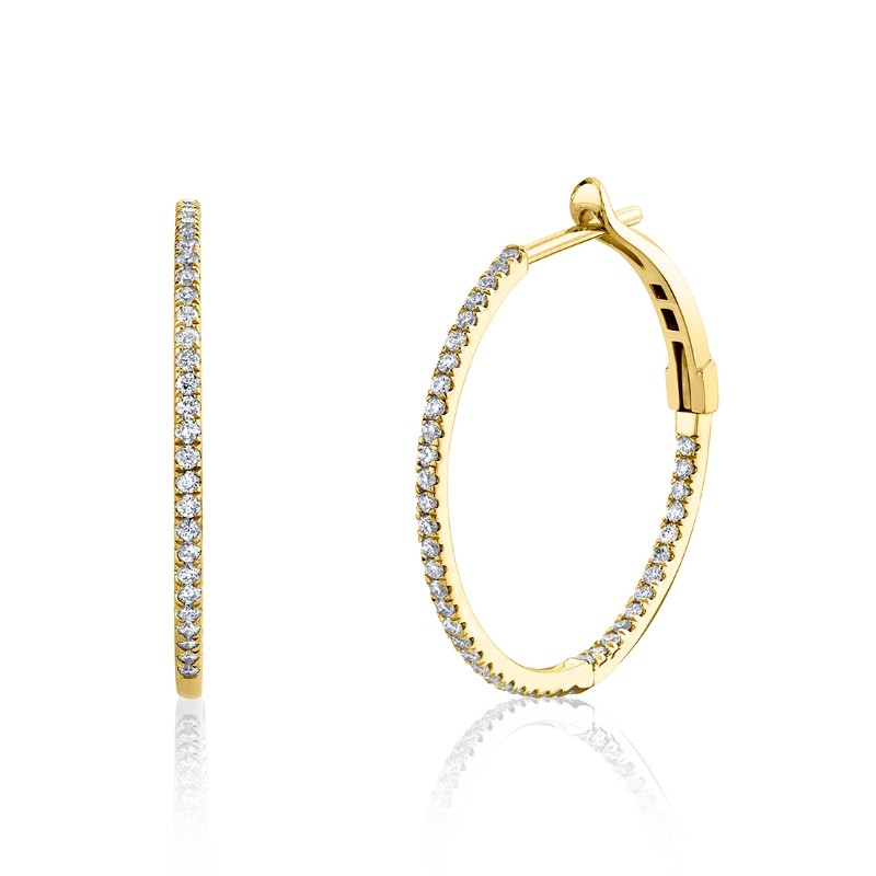 Diamond Hoop Earrings