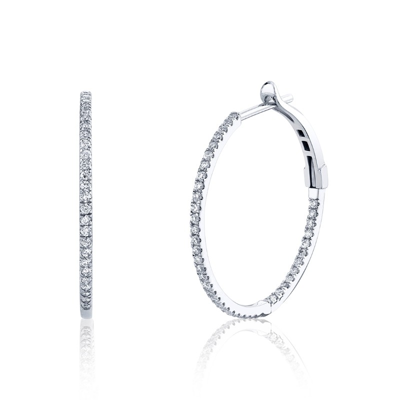 Diamond Hoop Earrings