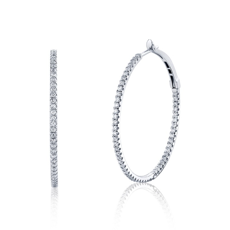 Diamond Hoop Earrings