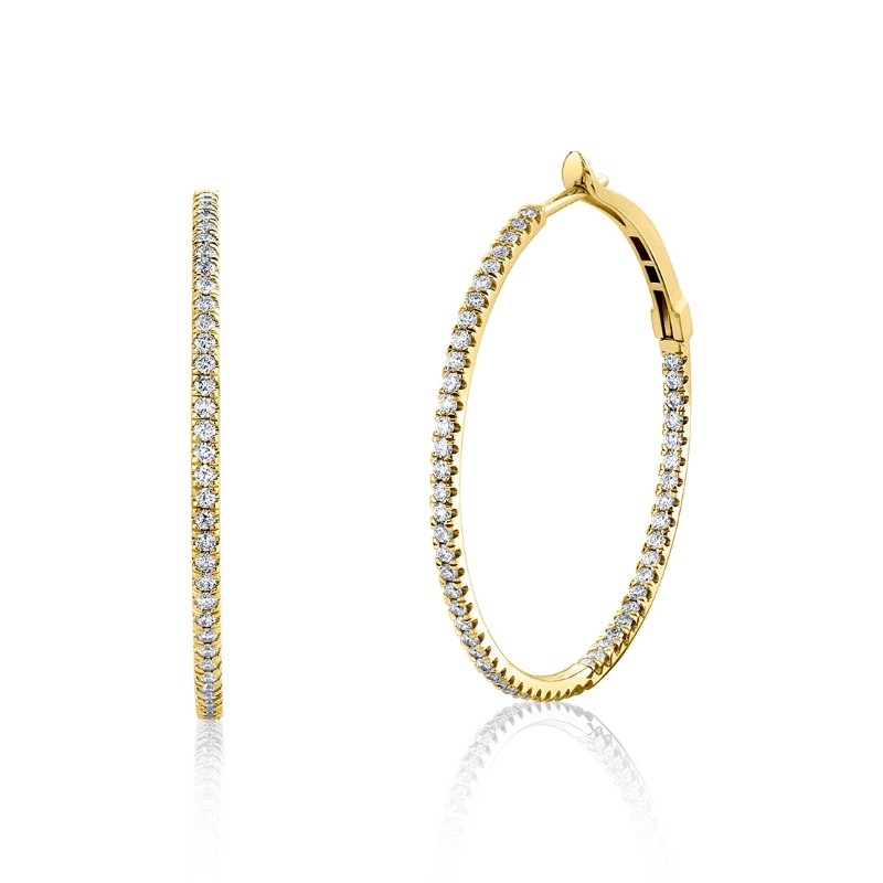 Diamond Hoop Earrings