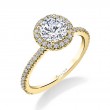 Round Cut Classic Halo Engagement Ring - Vivian