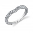 Vintage Hand-Engraved Milgrain Edge Diamond Wedding Band