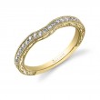 Vintage Hand-Engraved Milgrain Edge Diamond Wedding Band