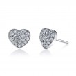 Heart Shaped Diamond Earrings