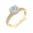 Round Cut Hidden Halo Ring - Serena