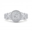 Diamond Halo Engagement Ring in 14K White Gold