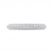 Round Diamond Half-Eternity Wedding Band in 14K White Gold