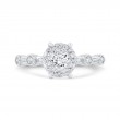 Round Diamond Engagement Ring in 14K White Gold