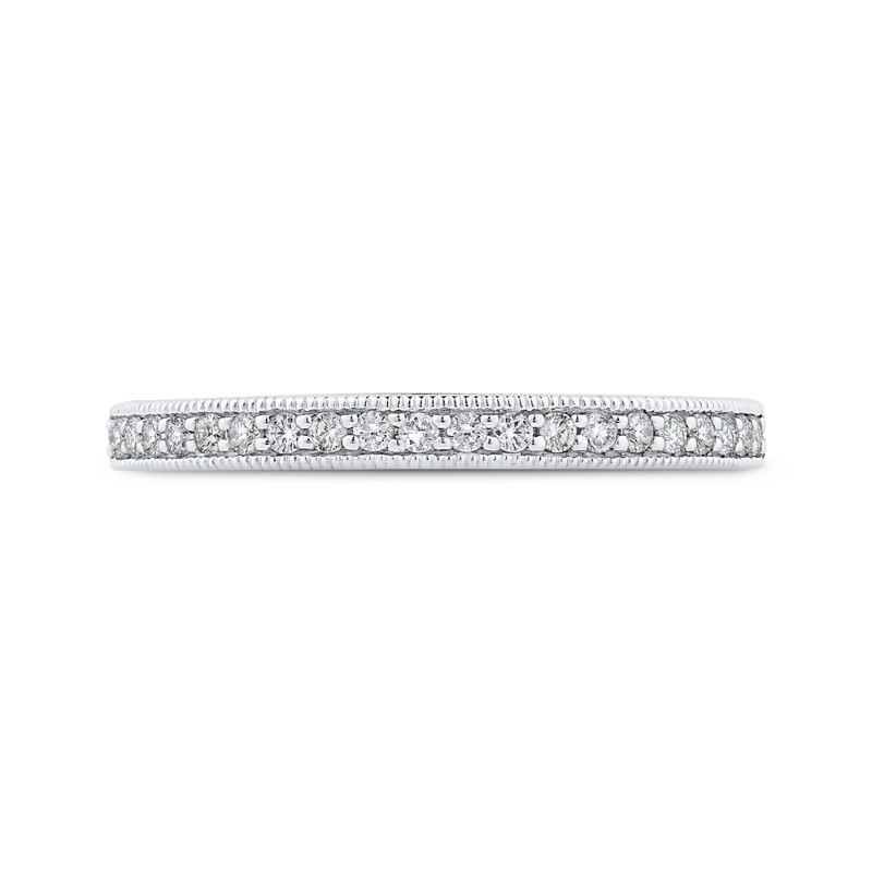 Round Diamond Wedding Band in 14K White Gold