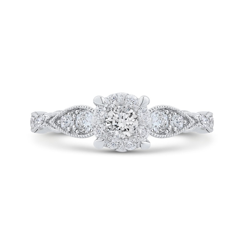 Diamond Engagement Ring in 14K White Gold