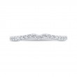 Round Diamond Half-Eternity Contour Wedding Band in 14K White Gold