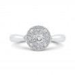 Diamond Halo Engagement Ring in 14K White Gold