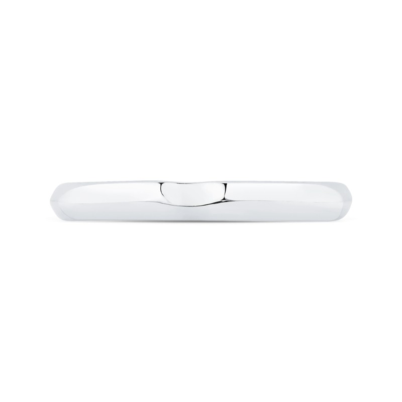 Plain Wedding Band in 14K White Gold