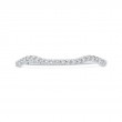 Round Diamond Contour Wedding Band in 14K White Gold