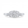 Round Diamond Engagement Ring in 14K White Gold
