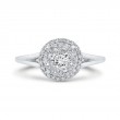 Split Shank Round Diamond Engagement Ring in 14K White Gold