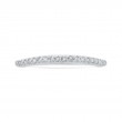 Round Diamond Half-Eternity Contour Wedding Band in 14K White Gold