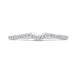 Round Diamond Half-Eternity Wedding Band in 14K White Gold