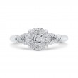 Round Diamond Engagement Ring in 14K White Gold