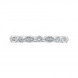 Round Diamond Half-Eternity Wedding Band in 14K White Gold