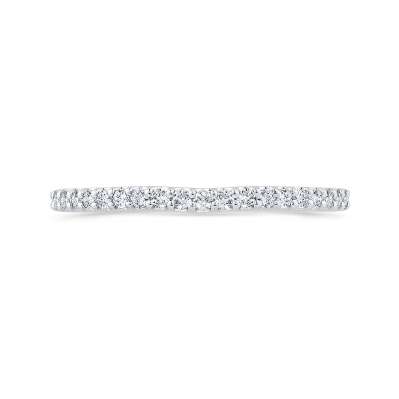 Half-Eternity Round Diamond Wedding Band in 14K White Gold