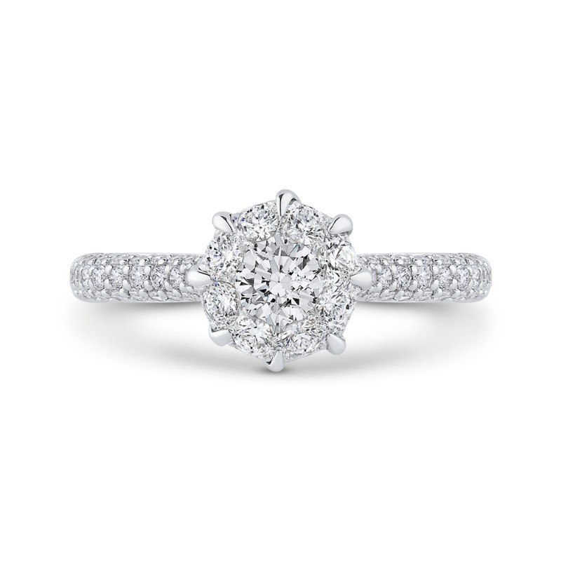 Diamond Engagement Ring in 14K White Gold