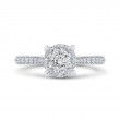 Round Diamond Engagement Ring in 14K White Gold