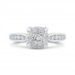 Round Diamond Engagement Ring in 14K White Gold