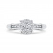 Round Diamond Engagement Ring in 14K White Gold