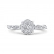 Round Diamond Engagement Ring in 14K White Gold