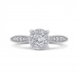 Round Diamond Engagement Ring in 14K White Gold