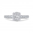 Round Diamond Engagement Ring in 14K White Gold