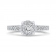 Round Diamond Engagement Ring in 14K White Gold