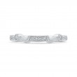 Round Diamond Half-Eternity Wedding Band in 14K White Gold