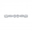 Round Diamond Half-Eternity Wedding Band in 14K White Gold
