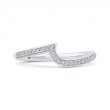Round Diamond Contour Half-Eternity Wedding Band in 14K White Gold
