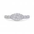 Round Diamond Engagement Ring in 14K White Gold