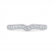 Round Diamond Half-Eternity Wedding Band in 14K White Gold